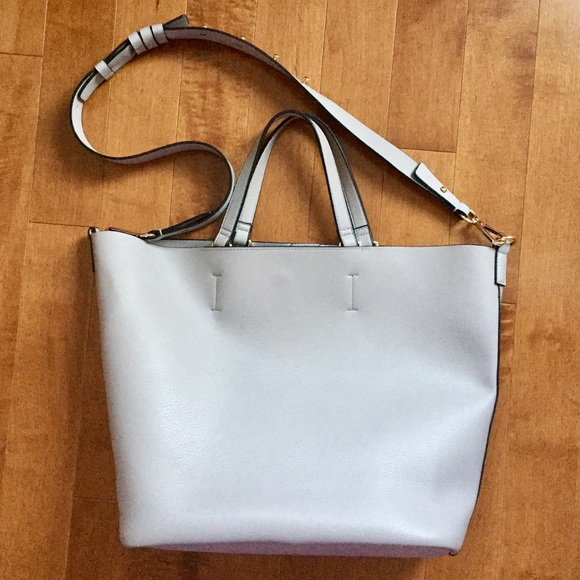 Topshop Grey/Silver Convertible Shoulder bag tote - Picture 8 of 9